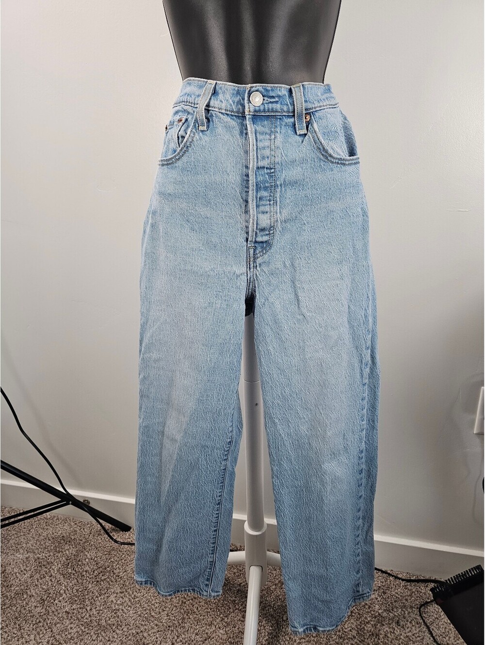 Levi's Ribcage Straight Light Wash Denim Jeans
